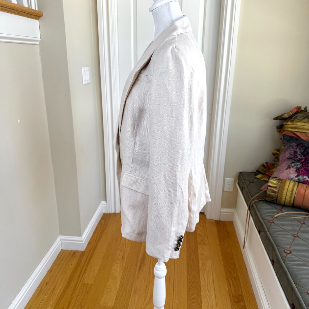 J. Crew Blazer Linen Blend Beige Willa (14) - Picture 3 of 9